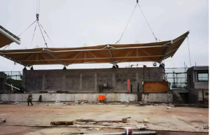 綿陽(yáng)育才中學(xué)膜結(jié)構(gòu)看臺(tái)工程進(jìn)展